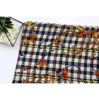 2019 New design woven 75D bead chiffon fabric with dotted mesh printing