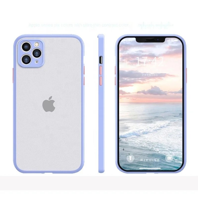Straight edge skin feeling ip11 Phone case Contrast color 12 PRO Suitable for iP6 6P XSMAX Transparent frosted phone case
Straight edge skin feeling ip11 Phone case Contrast color 12 PRO Suitable for iP6 6P XSMAX Transparent frosted phone case