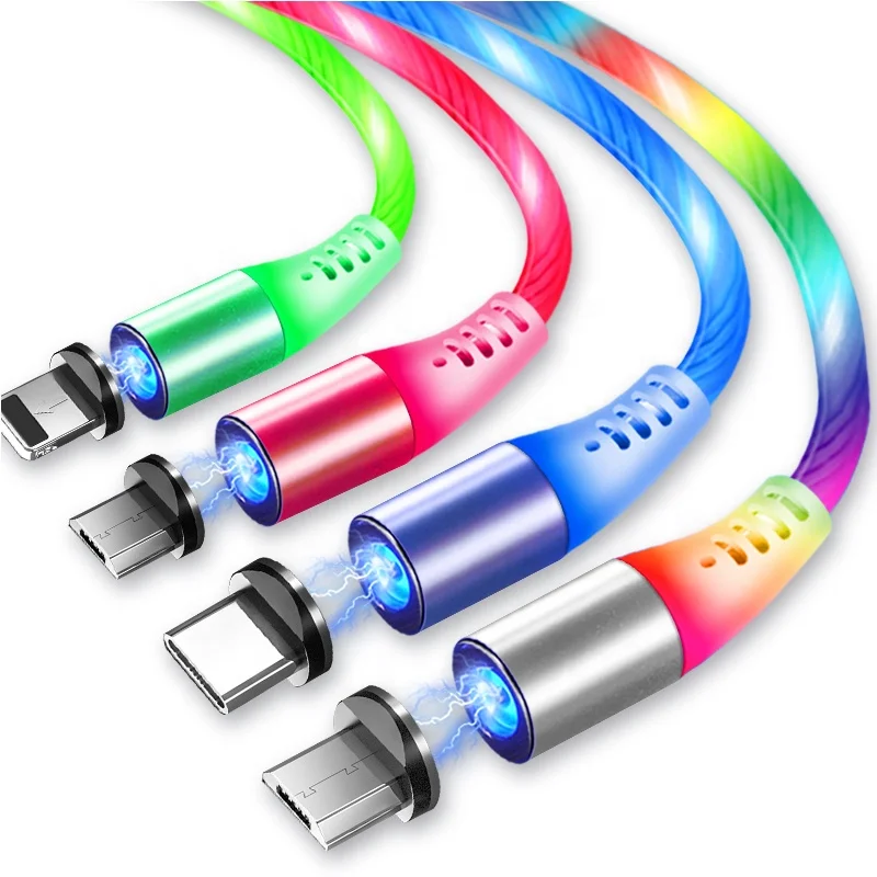 Quick Delivery Luminous Magnetic Cable Flowing Light Magnetic Cable 3 In 1 Magnetic Phone Charging Cable For Android Type c Ios
Quick Delivery Luminous Magnetic Cable Flowing Light Magnetic Cable 3 In 1 Magnetic Phone Charging Cable For Android Type c Ios