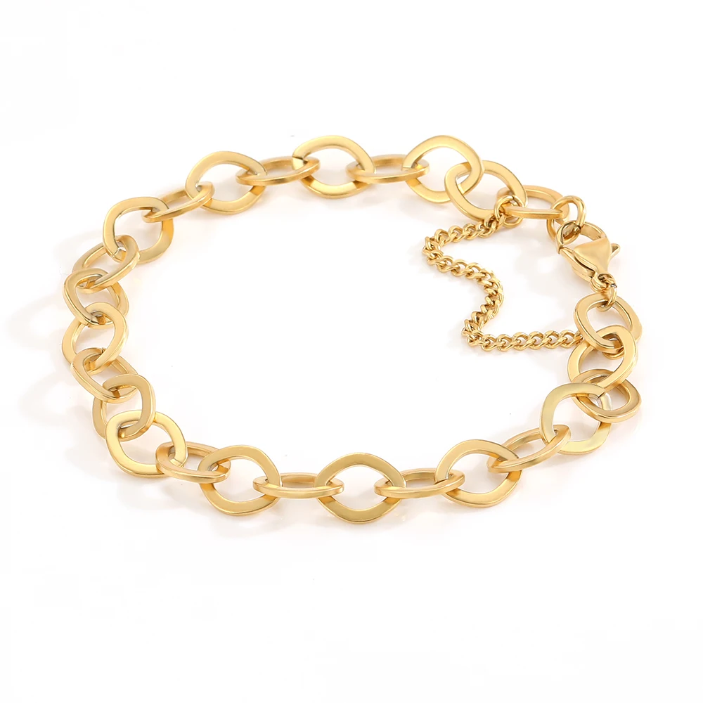 Wholesale Bulk Link O shape Geometric Chain Bracelet Chain Gold Plated Silver Fashion Punk Link Chain Bracelet For Women, 14k gold / silver
Wholesale Bulk Link O shape Geometric Chain Bracelet Chain Gold Plated Silver Fashion Punk Link Chain Bracelet For Women, 14k gold / silver