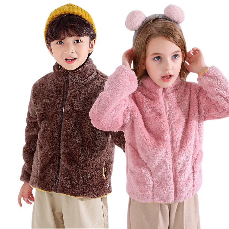 New Fashion Long Sleeve Flannel Kids coat Unisex Plush Jacket Zipper Warm Kids Clothing
New Fashion Long Sleeve Flannel Kids coat Unisex Plush Jacket Zipper Warm Kids Clothing