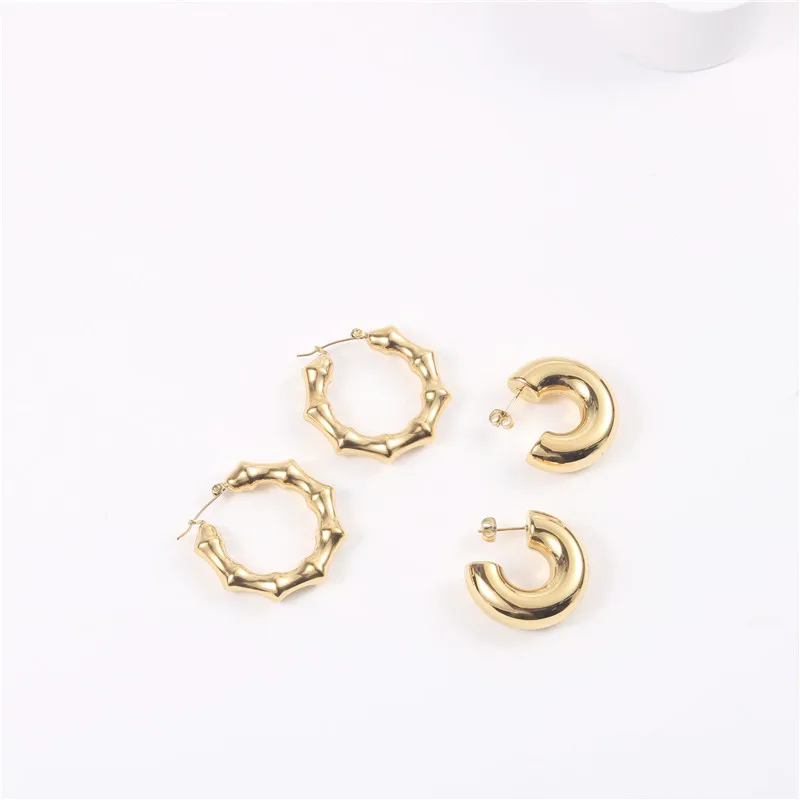 JOOLIM High End 18K Gold Plated Hollow Tube Hoop Earring Bamboo Earring Jewelry Stainless Steel Earrings Trendy Women's N/A
JOOLIM High End 18K Gold Plated Hollow Tube Hoop Earring Bamboo Earring Jewelry Stainless Steel Earrings Trendy Women's N/A