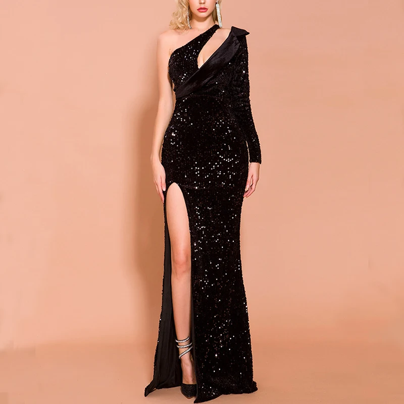 2021 Sexy Arabic Evening Dress Custom Wedding Dress Plus Size Sequin Dress, As the picture
2021 Sexy Arabic Evening Dress Custom Wedding Dress Plus Size Sequin Dress, As the picture