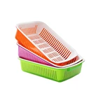 Wholesale kitchen utensil plastic vegetable sieve water drain basket strainer