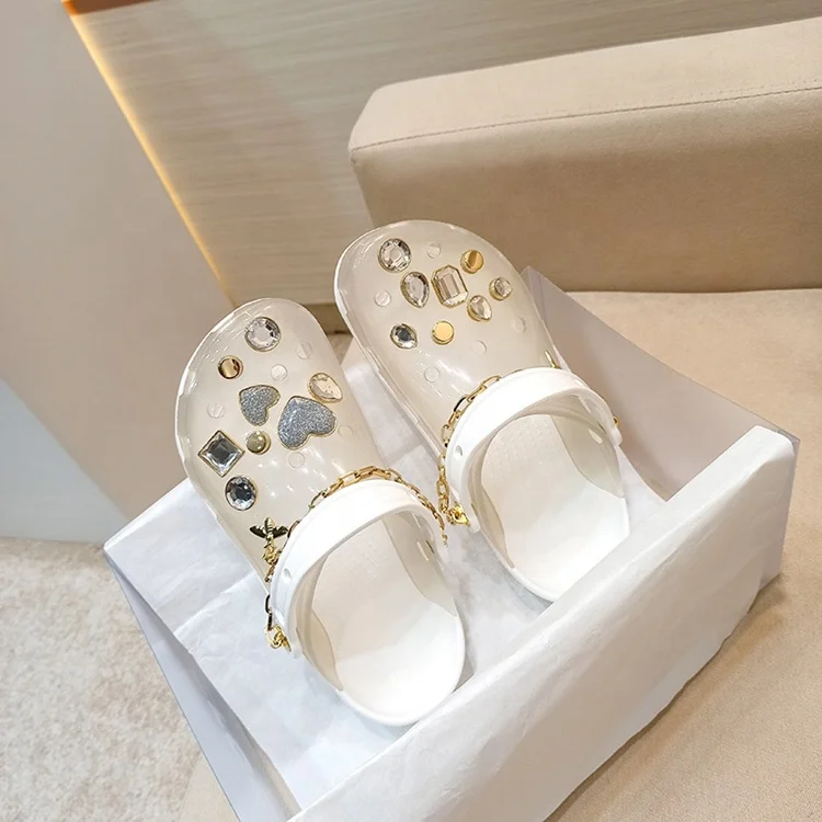 2022 Rhinestone Slippers Couple Home Clogs Shoes Light Casual Ladies Slippers Sandals Garden Shoes, White
2022 Rhinestone Slippers Couple Home Clogs Shoes Light Casual Ladies Slippers Sandals Garden Shoes, White