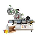 cheap price desktop automatic flat surface label machine applicator for pouch bag box