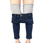 winter women jeans trousers skinny jeans fleece lined denim pants high waist warm thick slim fit fashion hot sale jeans