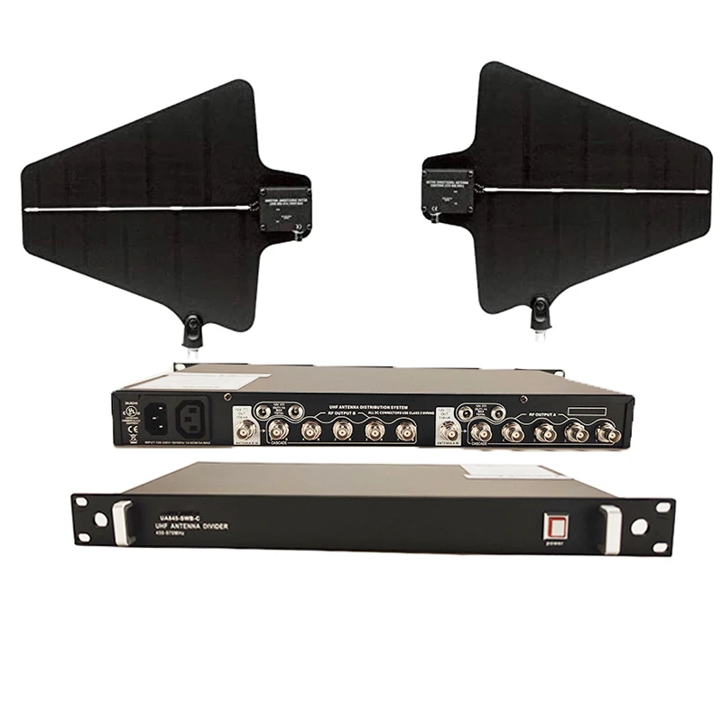 Antenna Distributor Splitter Collector Wideband 470-960MHz Wireless Antenna Distribution System For professional UHF Microphone, Black
Antenna Distributor Splitter Collector Wideband 470-960MHz Wireless Antenna Distribution System For professional UHF Microphone, Black