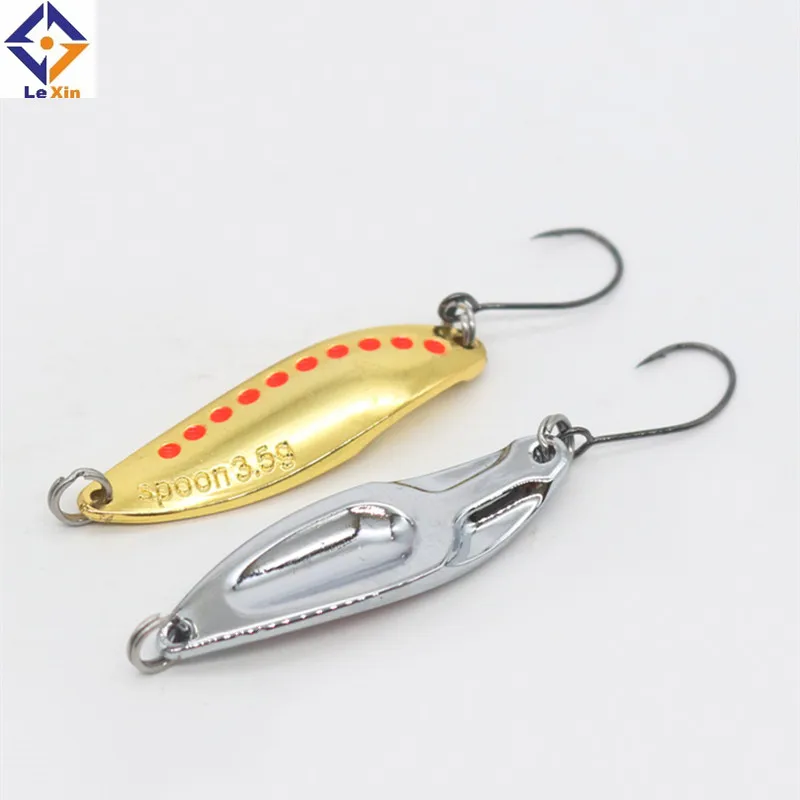 Wholesale 2.5g 3.5g 5g Artificial trout metal spoon fishing lure hard with single fishing tackles spoon, Gold / silver
Wholesale 2.5g 3.5g 5g Artificial trout metal spoon fishing lure hard with single fishing tackles spoon, Gold / silver