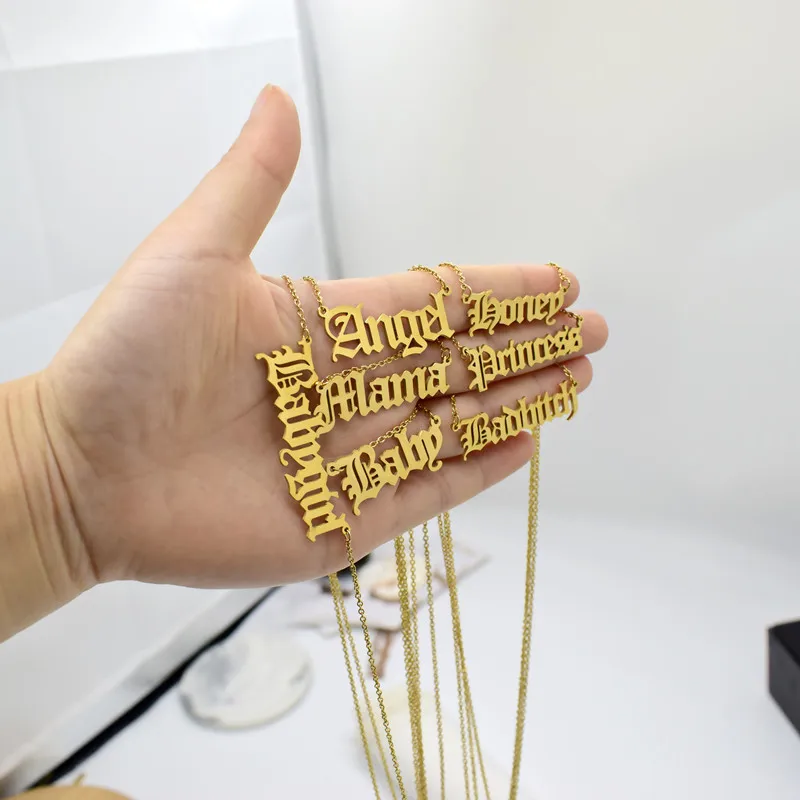 Custom Name 2021 Newest Design Gold Silver Rose Gold Color Stainless Steel Daddys'Girl Daddy Mama Badbitch Babygirl Necklace
Custom Name 2021 Newest Design Gold Silver Rose Gold Color Stainless Steel Daddys'Girl Daddy Mama Badbitch Babygirl Necklace