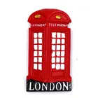 Cheap Design Custom 3d Fridge Magnet Tourist Souvenir Resin Telephone Booth Refrigerator Magnet