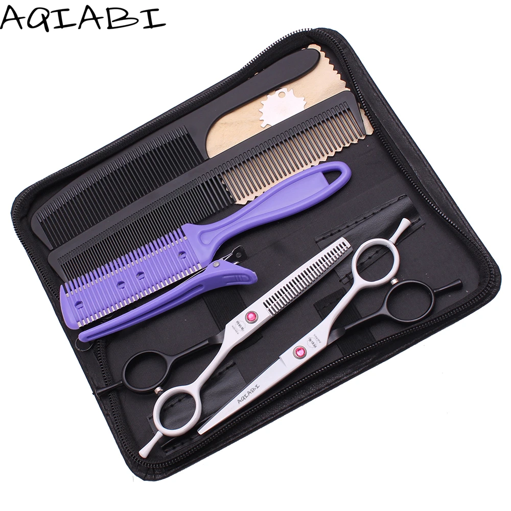 Hair scissors Professional High Quality AQIABI Stainless Hair Cutting Scissors Thinning Shears White Hair Scissors A1012, White & black
Hair scissors Professional High Quality AQIABI Stainless Hair Cutting Scissors Thinning Shears White Hair Scissors A1012, White & black