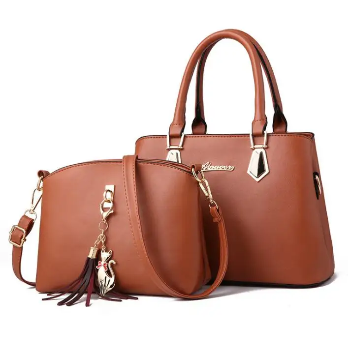 Newest Models stock Fashion Ladies Shoulder Bags Women PU tote Leather Handbag 2pcs set, Customizable
Newest Models stock Fashion Ladies Shoulder Bags Women PU tote Leather Handbag 2pcs set, Customizable