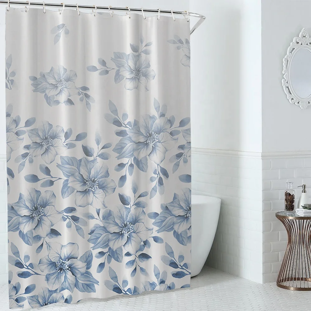 

i@home 72"x72" customized waterproof 3d floral polyester shower curtain for bathroom, Picture