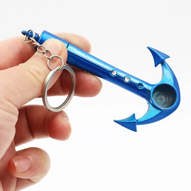 Wholesale Anchor Shape Metal Pipe Portable Tobacco Pipe Keychain Smoking Pipe, As picture
Wholesale Anchor Shape Metal Pipe Portable Tobacco Pipe Keychain Smoking Pipe, As picture