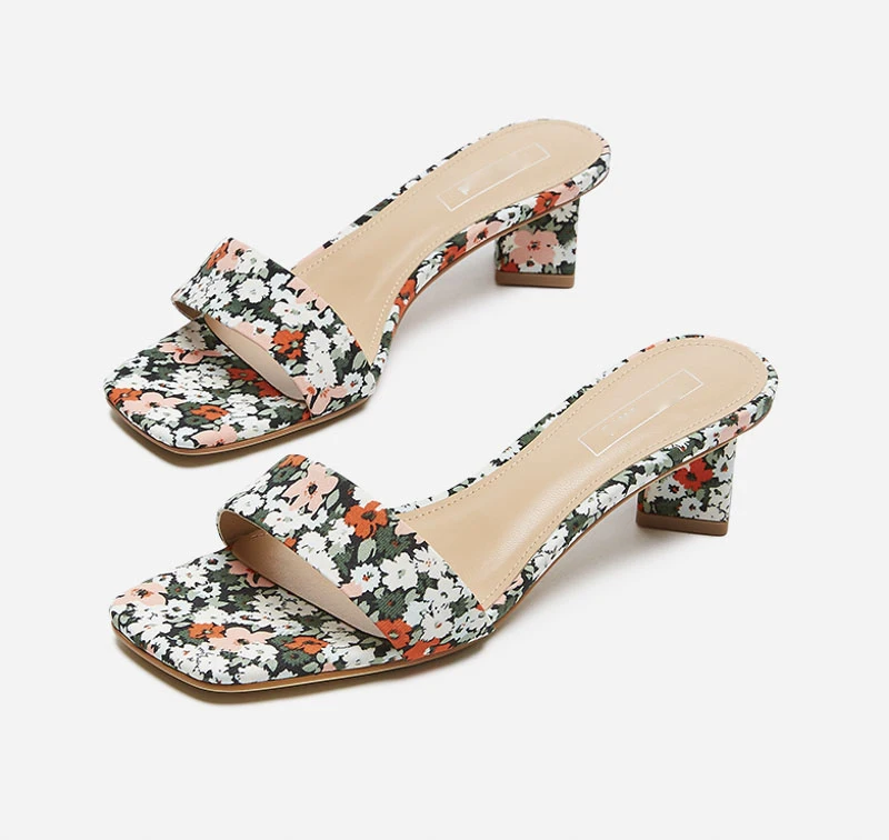 newest summer flora upper lady square toe heel sandals women slid on sandals, Customized color
newest summer flora upper lady square toe heel sandals women slid on sandals, Customized color