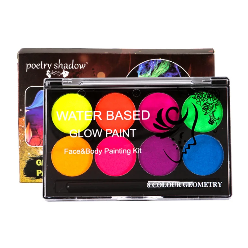 8 Colours Face Paint Glow in the Dark Face Body Paint or Halloween Cosplay Black Light Face Makeup for Party
8 Colours Face Paint Glow in the Dark Face Body Paint or Halloween Cosplay Black Light Face Makeup for Party