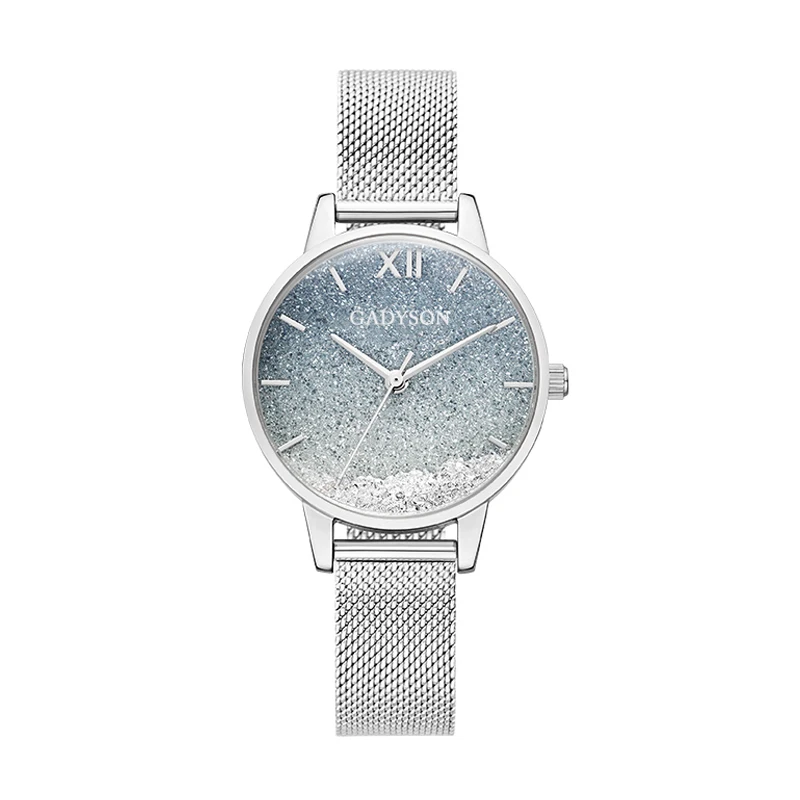 GADYSON brand stock High Level mesh Belt scale display ladies quartz watch, As picture
GADYSON brand stock High Level mesh Belt scale display ladies quartz watch, As picture