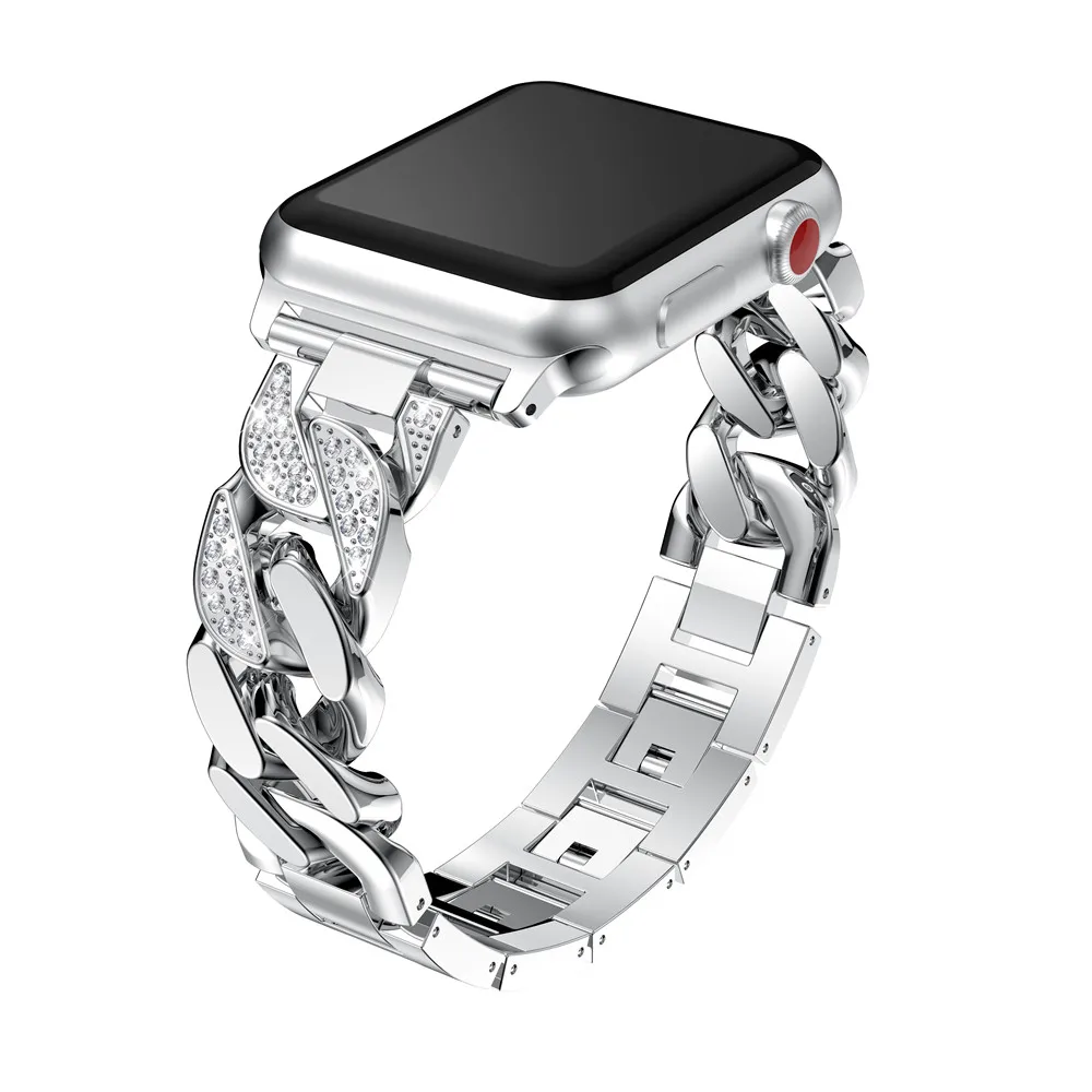 for Apple Watch Band Luxury Metal Chain Watch Strap Metal Watch Strap Luxury Chain Bracelet Diamond Bracelet
for Apple Watch Band Luxury Metal Chain Watch Strap Metal Watch Strap Luxury Chain Bracelet Diamond Bracelet