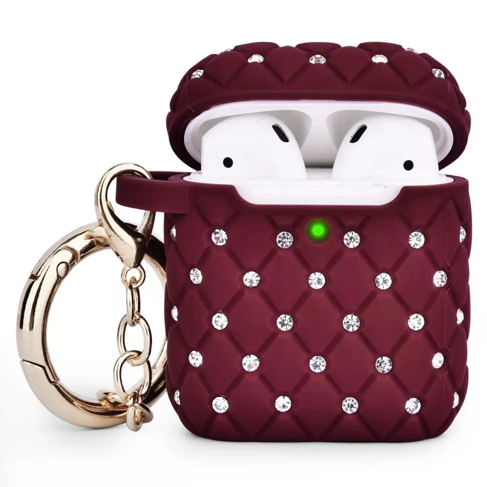 Fashion Wireless Earphone Diamond Accessory Soft TPU Protective Skin Cover Case for Apple Airpod Case Cover Series 2/1, 6 colors options
Fashion Wireless Earphone Diamond Accessory Soft TPU Protective Skin Cover Case for Apple Airpod Case Cover Series 2/1, 6 colors options