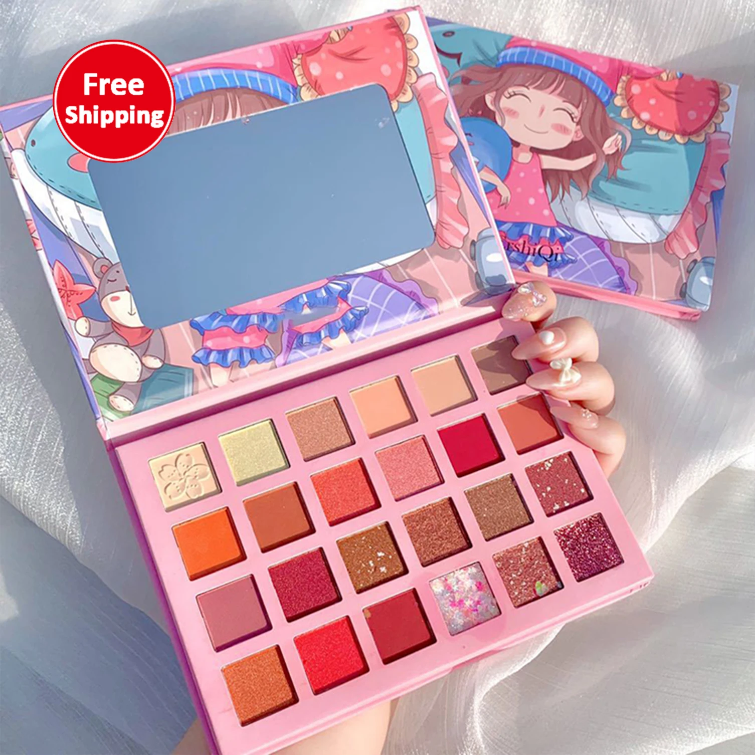 Free shipping cosmetic makeup cartoon eye shadow palette 24 colors mashed potato glitter matte anime eye shadow
Free shipping cosmetic makeup cartoon eye shadow palette 24 colors mashed potato glitter matte anime eye shadow