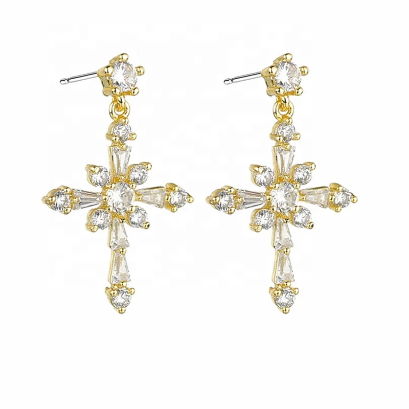 Exquisite And Gorgeous Jewelry Plated 18K Gold Jewellery Austria Crystal Cross Earring, White, gold
Exquisite And Gorgeous Jewelry Plated 18K Gold Jewellery Austria Crystal Cross Earring, White, gold
