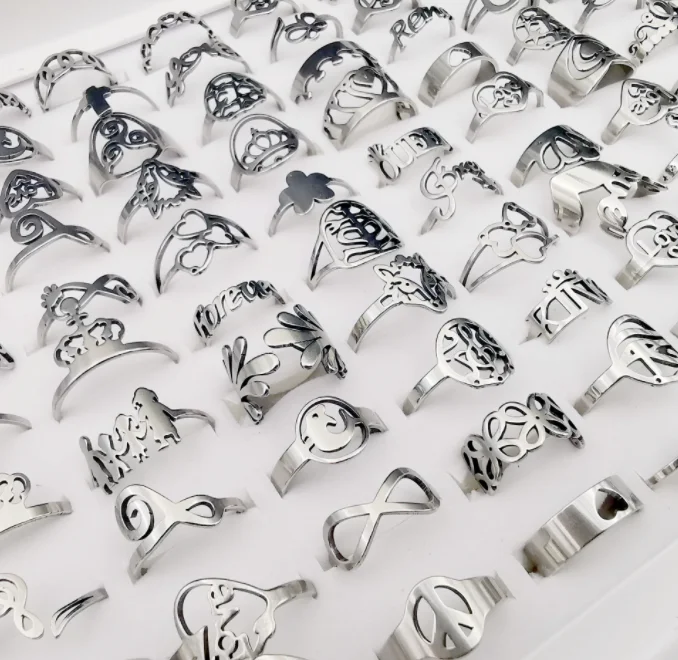Gegreenic Animal Pattkoreant Silver Hollow Love Ringmaletiple Styles Ring Menser Stainless Steel Loose CLASSIC OUYA J20221201005
Gegreenic Animal Pattkoreant Silver Hollow Love Ringmaletiple Styles Ring Menser Stainless Steel Loose CLASSIC OUYA J20221201005