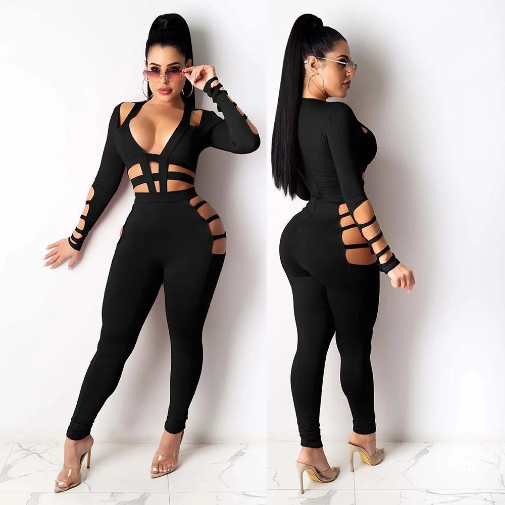Wholesale Sexy For Women breathable Jumpsuits Bodycon Long Sleeve Black hollow out Jumpsuit One Piece bodysuits
Wholesale Sexy For Women breathable Jumpsuits Bodycon Long Sleeve Black hollow out Jumpsuit One Piece bodysuits