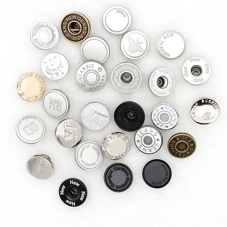 Factory sale custom cheap denim brass black silver bronze metal jeans buttons, Customizable
Factory sale custom cheap denim brass black silver bronze metal jeans buttons, Customizable