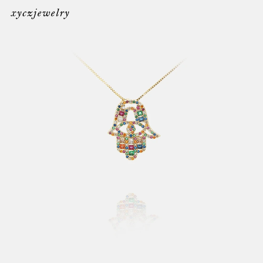 Praying hands pendant mix color zircon necklace brass gold chain necklace women, Gold or white
Praying hands pendant mix color zircon necklace brass gold chain necklace women, Gold or white