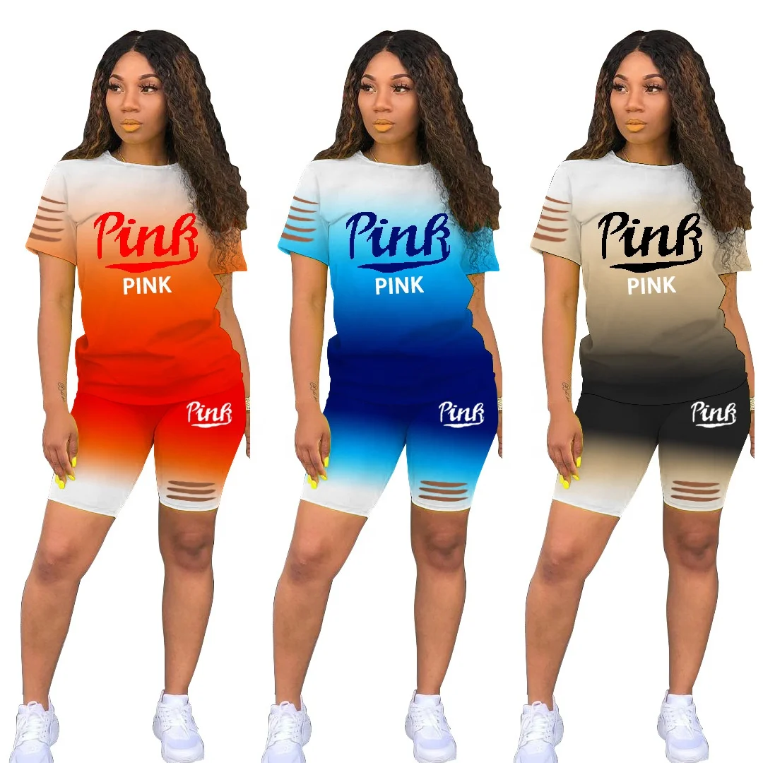 M6512 New Arrival Summer Casual Tracksuit,Letter Print Gradient Color Sports Short Set,2 Piece Women Outfits
M6512 New Arrival Summer Casual Tracksuit,Letter Print Gradient Color Sports Short Set,2 Piece Women Outfits