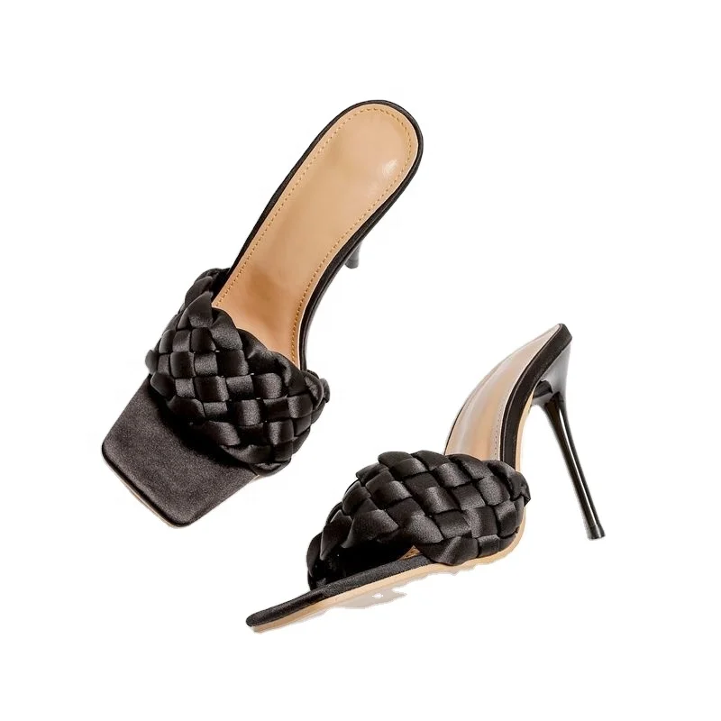European / American Style Women'S Square Head High Heels Sandals Plus Size Solid Color Woven Slippers
European / American Style Women'S Square Head High Heels Sandals Plus Size Solid Color Woven Slippers