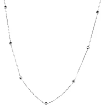 Newest Design Silver Choker Necklace 925 Sterling Silver Necklace With Delicate Beads, As picture
Newest Design Silver Choker Necklace 925 Sterling Silver Necklace With Delicate Beads, As picture
