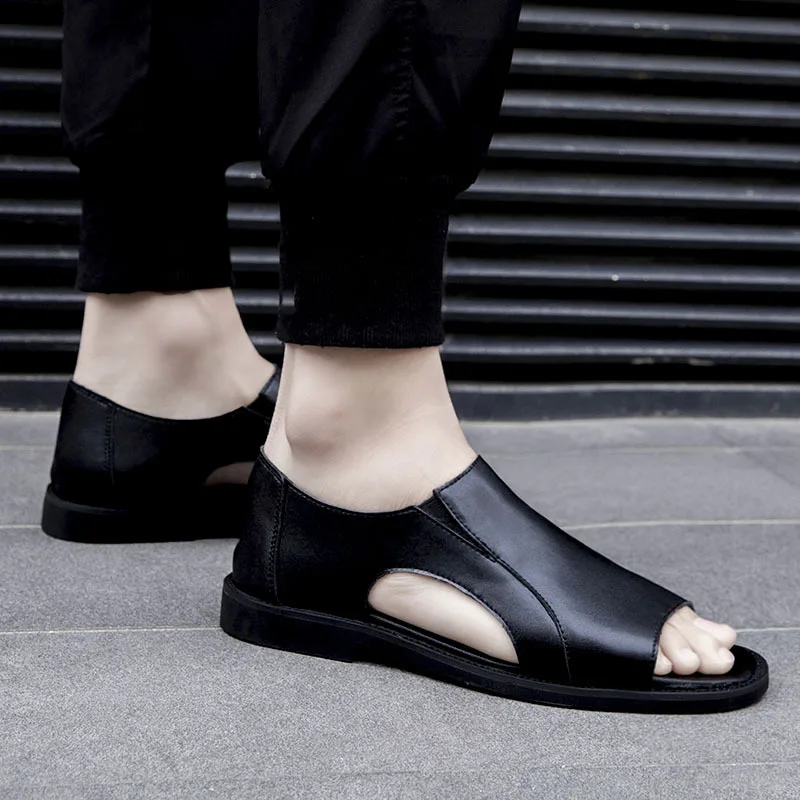 Sandals men's summer new summer soft-soled non-slip men's beach shoes cowhide soft leather sandals all black, Colourful,
Sandals men's summer new summer soft-soled non-slip men's beach shoes cowhide soft leather sandals all black, Colourful,