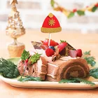 Topper cake Christmas cake decoration card insert flag creative gloves hat baking series decorations