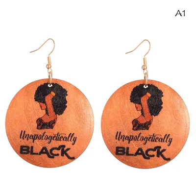 Hot Selling African Women Wood Statement Earring Round Wooden Women Figure Drop Earring
Hot Selling African Women Wood Statement Earring Round Wooden Women Figure Drop Earring