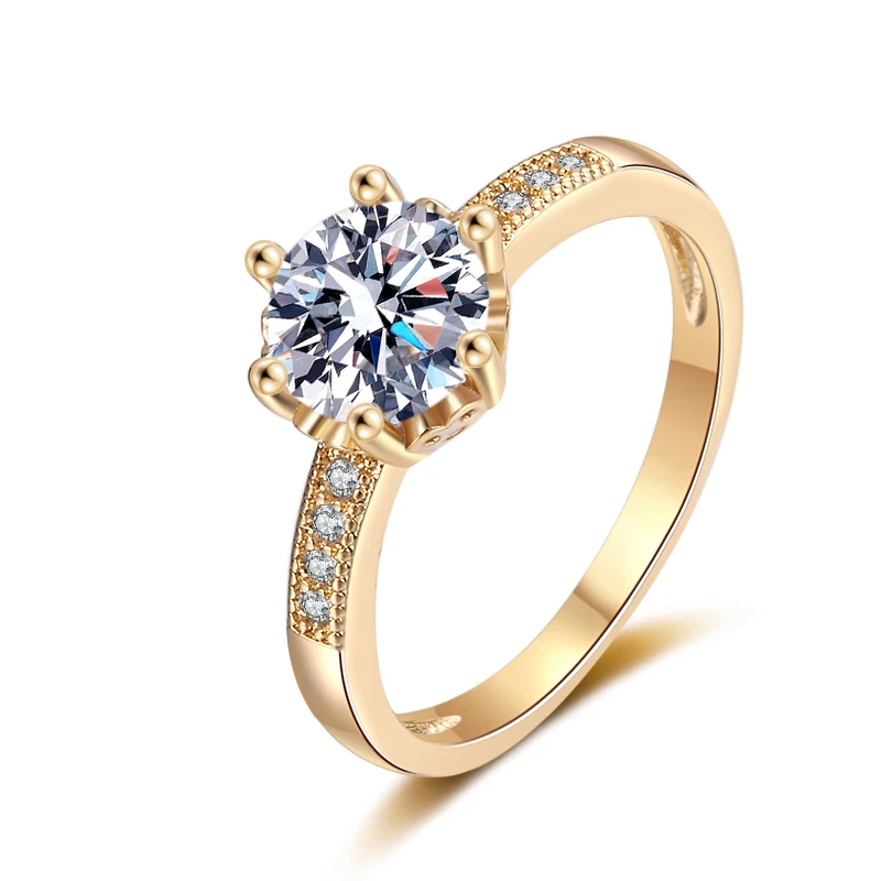 Luxury Woman Wedding Finger Ring Size Gold Plated Classical Simple Diamond Rings Brass Trendy Golden Gemstone Rings Zircon
Luxury Woman Wedding Finger Ring Size Gold Plated Classical Simple Diamond Rings Brass Trendy Golden Gemstone Rings Zircon