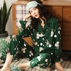 two-piece sweet sexy ladies' home wear cotton nightwear women