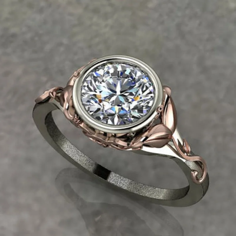 Luxury Female Openwork Two-tone Classic Mirrored Round Zircon Ring for Women Gift Wedding Engagement Rings Jewelry Anillos
Luxury Female Openwork Two-tone Classic Mirrored Round Zircon Ring for Women Gift Wedding Engagement Rings Jewelry Anillos