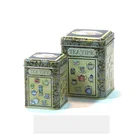 2 Tin Jh Wholesale Square 2 Size Tin Box Sets Tea Tin Box Coffee Tin Cans