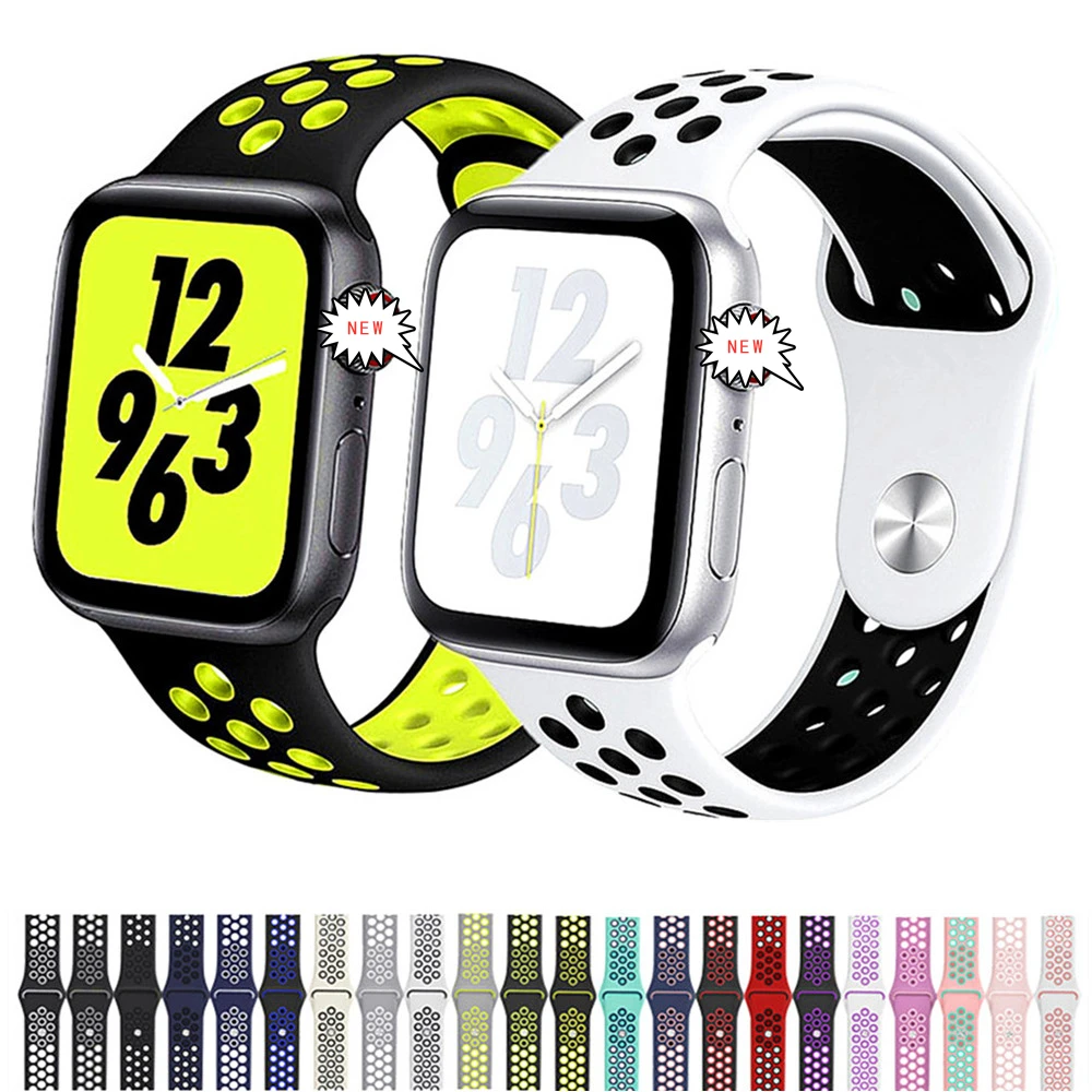 Silicone Watch Strap For iWatch Series 7 6 SE 5 Breathable Band For Apple Watch 44mm/45mm/40mm/41mm Sport Watch Strap, Multi color
Silicone Watch Strap For iWatch Series 7 6 SE 5 Breathable Band For Apple Watch 44mm/45mm/40mm/41mm Sport Watch Strap, Multi color