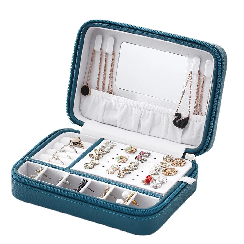 Small Zipper With Mirror PU Leather Simple Jewelry Earrings Storage Portable Travel Box, Navy, pink, green, beige
Small Zipper With Mirror PU Leather Simple Jewelry Earrings Storage Portable Travel Box, Navy, pink, green, beige