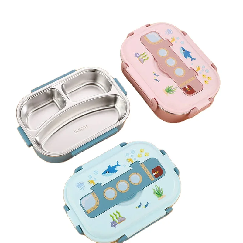 3-grids Cartoon Ocean World Stainless Steel Children Kids Food Container Bento Lunch Box
3-grids Cartoon Ocean World Stainless Steel Children Kids Food Container Bento Lunch Box