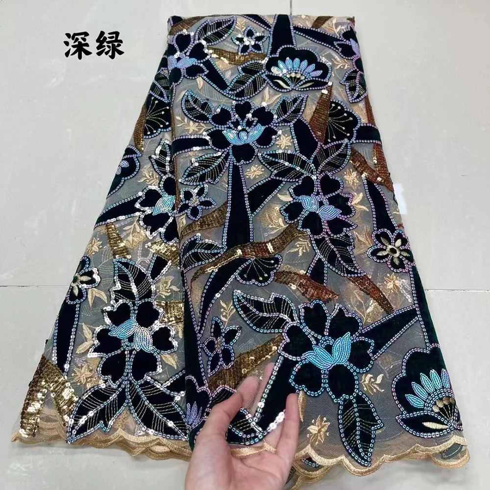 Beautiful French Sequins Velvet Lace Fabrics High Quality New Embroidery Velvet Lace Sewing Women Wedding Dress
Beautiful French Sequins Velvet Lace Fabrics High Quality New Embroidery Velvet Lace Sewing Women Wedding Dress