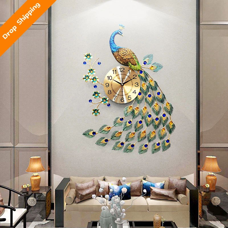 New Chinese Design Living Room Home Fashion Luxury Art Clock Atmospheric Mute Creative Phoenix Peacock Wall Clock
New Chinese Design Living Room Home Fashion Luxury Art Clock Atmospheric Mute Creative Phoenix Peacock Wall Clock