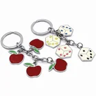 Wholesale high quality cute pattern custom shaped metal gift key ring keychain