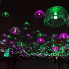 Beautiful Holiday Fashion Beautiful Outdoor Jellyfish Light Holiday Christmas Decoration Chandelier Fiber Optic Lamp