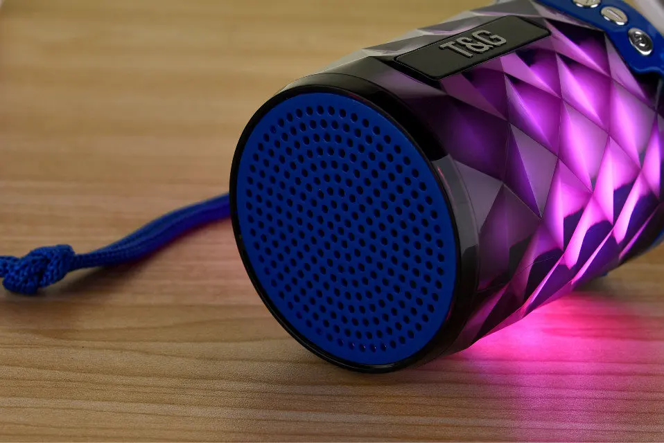 2019 Newest TG 155 Mini Bluetooth Speaker with LED Light Wireless Portable Loud Speaker Support Handsfree Call TF Card USB Disk - ANKUX.COM