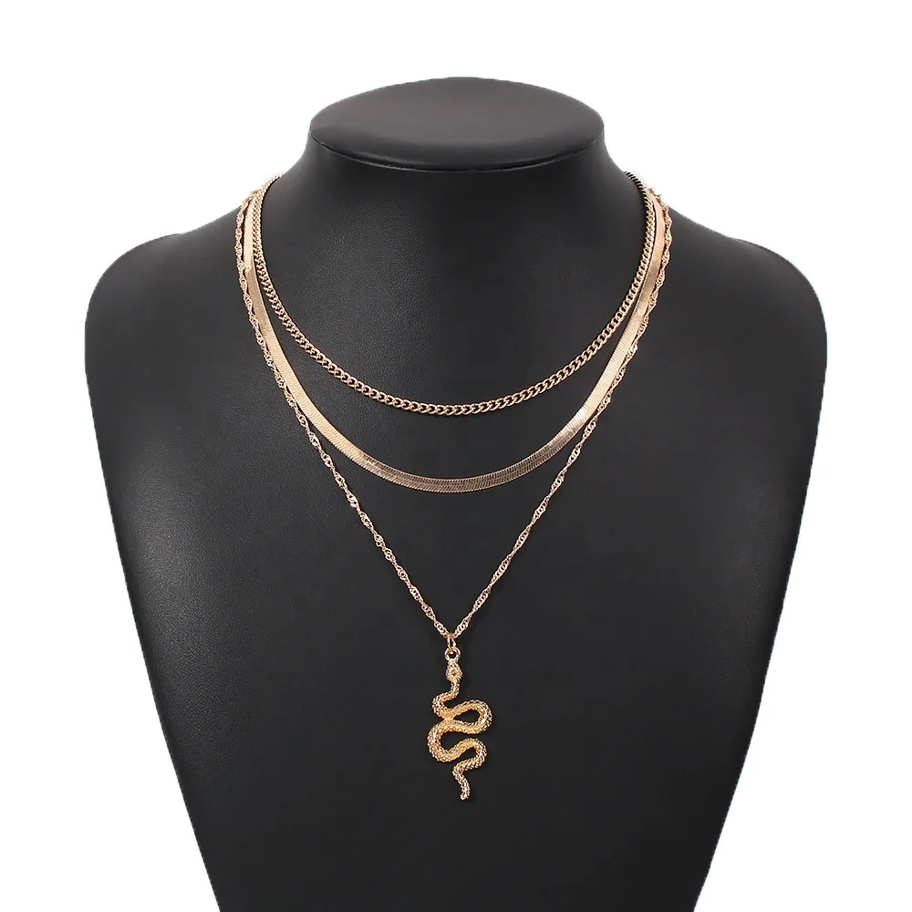 Amazon Hot Selling High Quality Gold Plated Fashion Multi-layer Jewelry Sterling Silver Snake Chain Necklace
Amazon Hot Selling High Quality Gold Plated Fashion Multi-layer Jewelry Sterling Silver Snake Chain Necklace