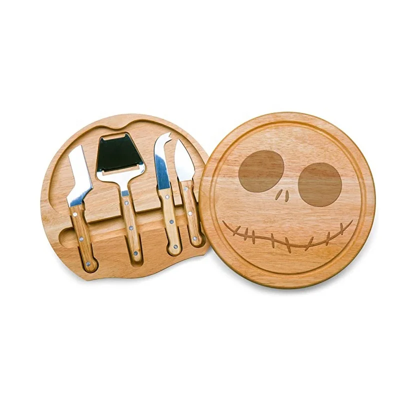 2021 Custom Amazon Grimace Shape Round Halloween Solid Wooden Cartoon Bamboo Cheese Board with Knife Set
2021 Custom Amazon Grimace Shape Round Halloween Solid Wooden Cartoon Bamboo Cheese Board with Knife Set